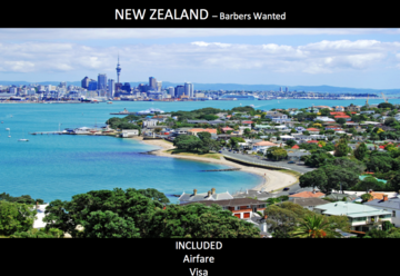 NEW ZEALAND - Barbers Wanted,  Chance in a lifetime opportunity
