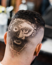 ALL EYEZ ON ME High skin fade with clipper design in the back