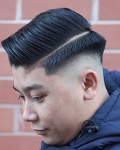 Classic Style Classical parting with the modern foil fade on the sides with extra weight left in the