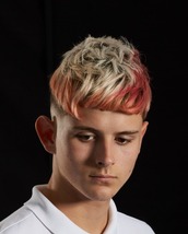 Colour cocktail Mid skinfade with loads of texture and movement on top. Pre bleached and coloured wi