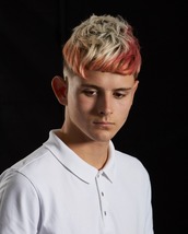 Coloured crop This style is dominated by the crazy colour and loads of texture. I have used Fudge co