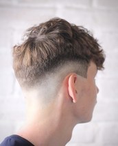 Countour fade skinfade with contour fade amd permed top
