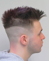 Drop Drop line with slight fade at front for effect and skinner with spikes on top with colour