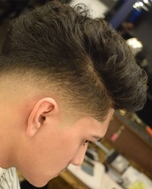Fade Fade on the sides and back accordingly to the structure of the head and natural flow to the hai