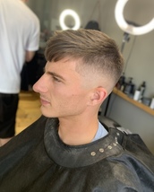 Fade Fade With textured cut on top razored edges