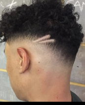 Fade & scratch Faded with a bladed scratch