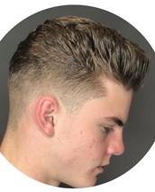 Faded Pompadour A classic pompadour with attention to detail , tapering the hairstyle to the desired