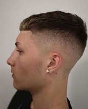 High skin fade High sling ade short crop