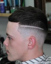 Info the dark Skin fade,crop blunt fringe slightly different take on surgical part.