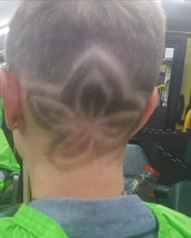 #lady's flower design hair artworks free style hair art