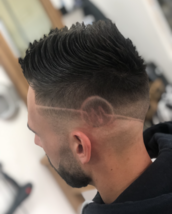 Lightning bolt Custom hair cut with individual pattern