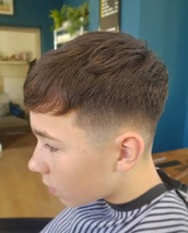 Low fade and natural texture kids cut Minimal product used for this low zero fade, natural loose tex