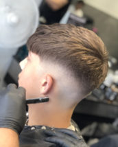 Low fade textured crop Low skin fade highly textured cropped fringe finished with a volume powder an