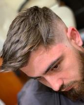 Low skin fade whit messy style Low skin whit messy style