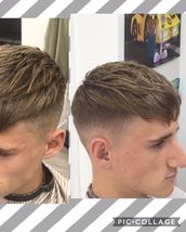 Messy Skin fade at the side and an extremely textured haircut using methods like slice cutting point