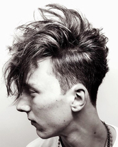 modern lads got style Full scissor cut gradually getting longer in to the length on top lots of move