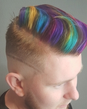 Muti coloured hairstyle Muti coloured hairstyle with some added details to sharpen the hairstyle