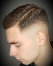 Side parting hairstyle Side parting With medium skinfade