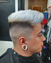Skin fade High skin fade, with textured top