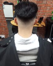 Skin Fadey Low Skin fade with disconnected pompadour style top