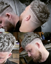 Skinfade Creative cut! Skinfade with design with textured crop to Finnish it off