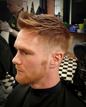 Uniquiff Low blend into textured top and spiky fringe