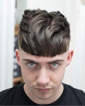 Waved Crop Skin fade, cropped fringe with barrel rolled texture and flow.