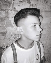 Youth of to day Slick back skin fade with some awesome styling